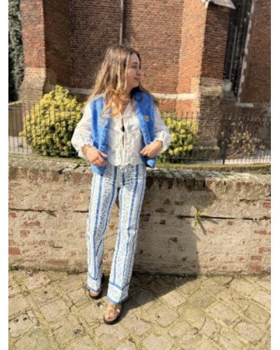 Gilet bouclette - Bleu