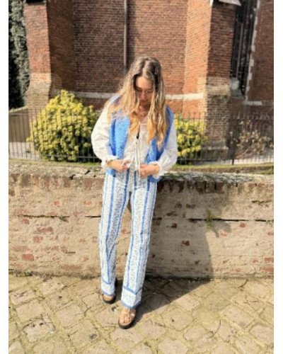 Gilet bouclette - Bleu