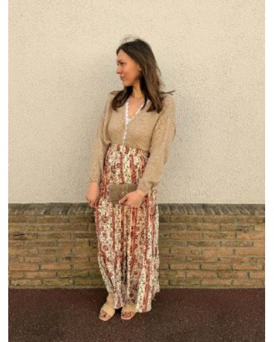 Jupe longue bohème fluide – Style élégant et confortable