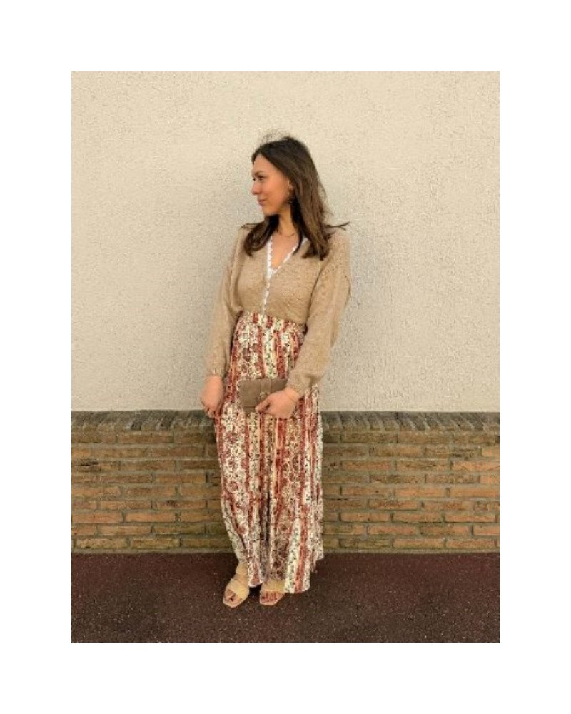 Jupe longue bohème fluide – Style élégant et confortable