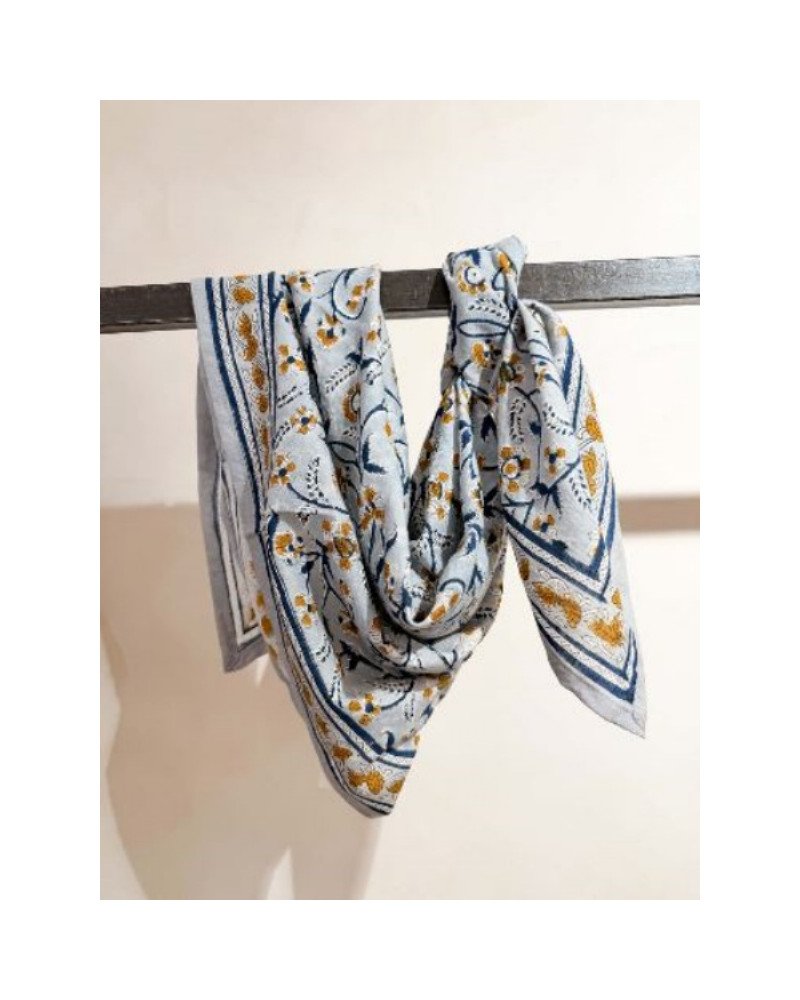 Foulard Dheli Bleuet 100 cm