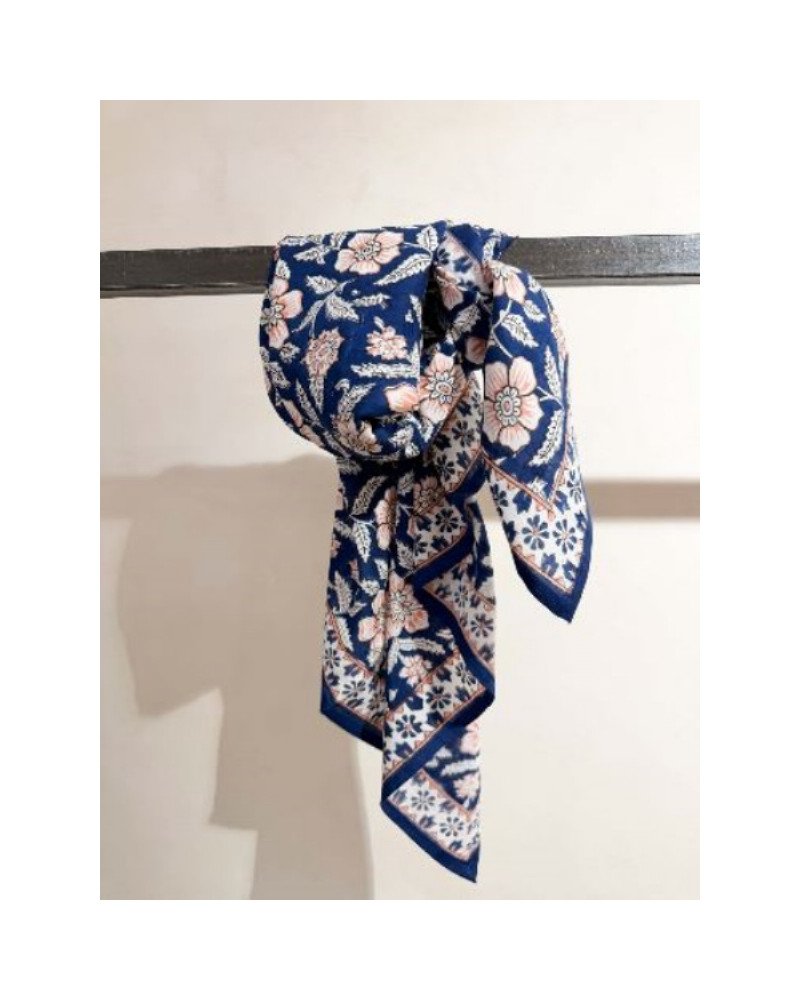 Foulard Dheli Cobalt 100 cm