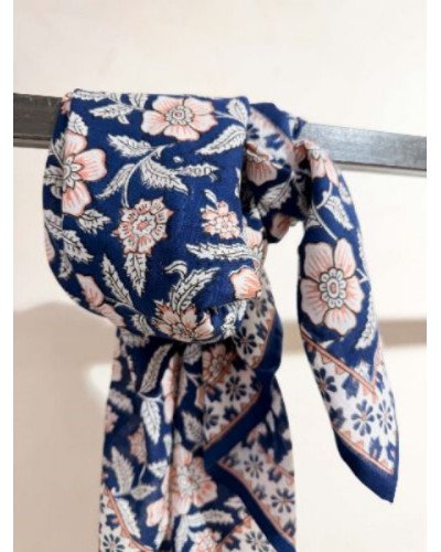 Foulard Dheli Cobalt 100 cm