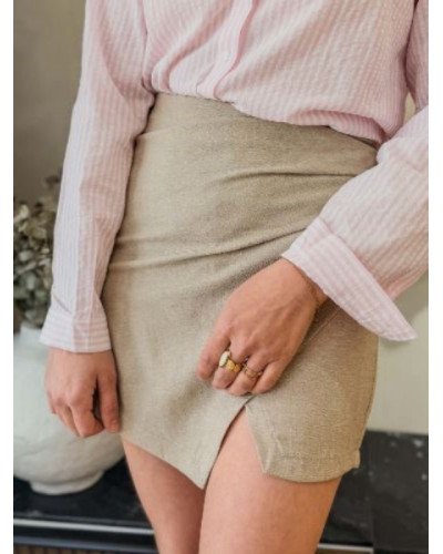 Jupe-short beige