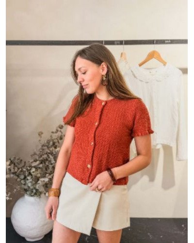 Haut tricot terracotta