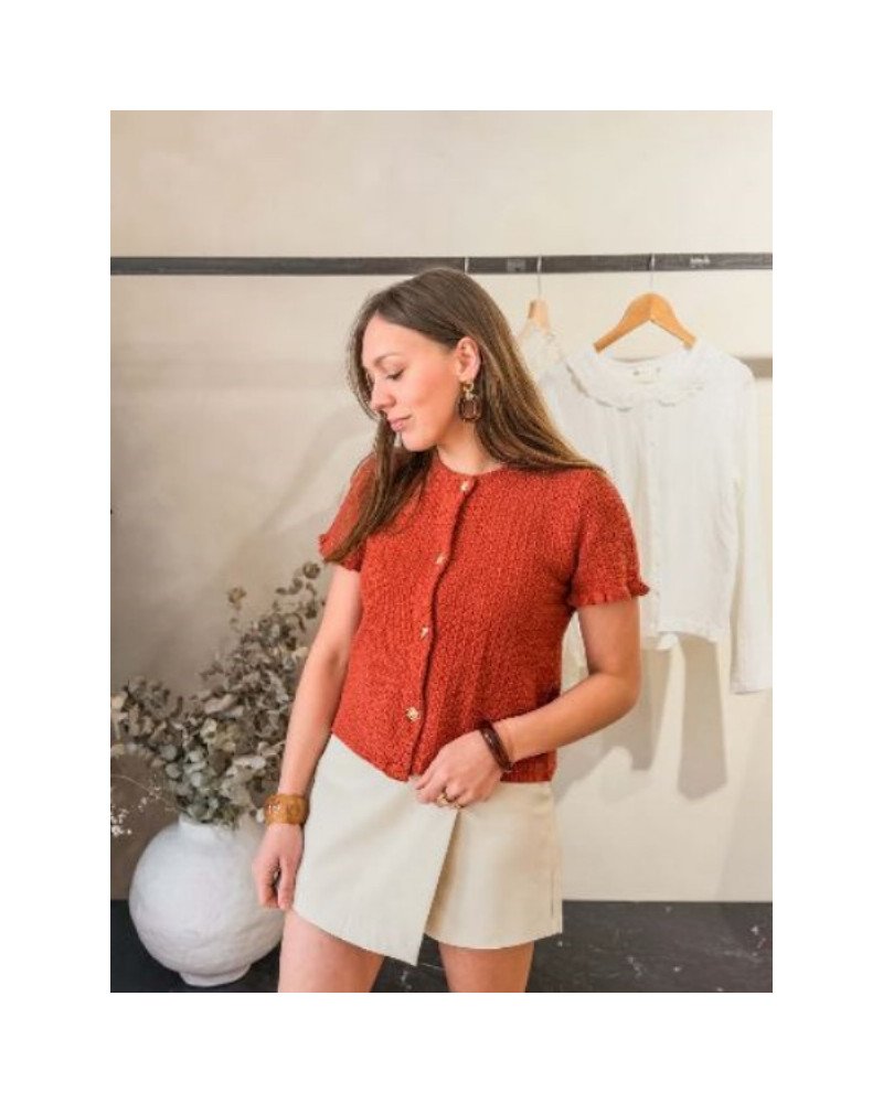 Haut tricot terracotta