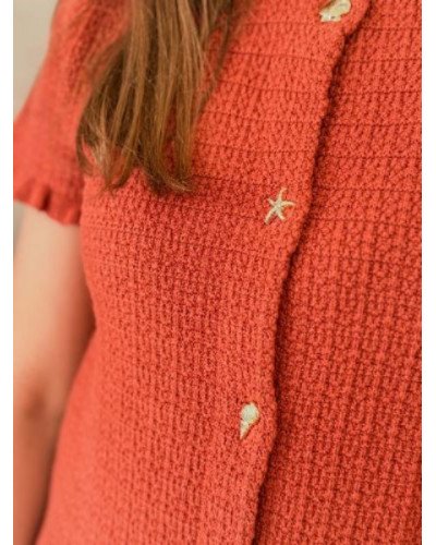 Haut tricot terracotta