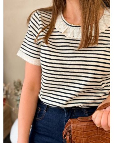 Top marinière - Bleu