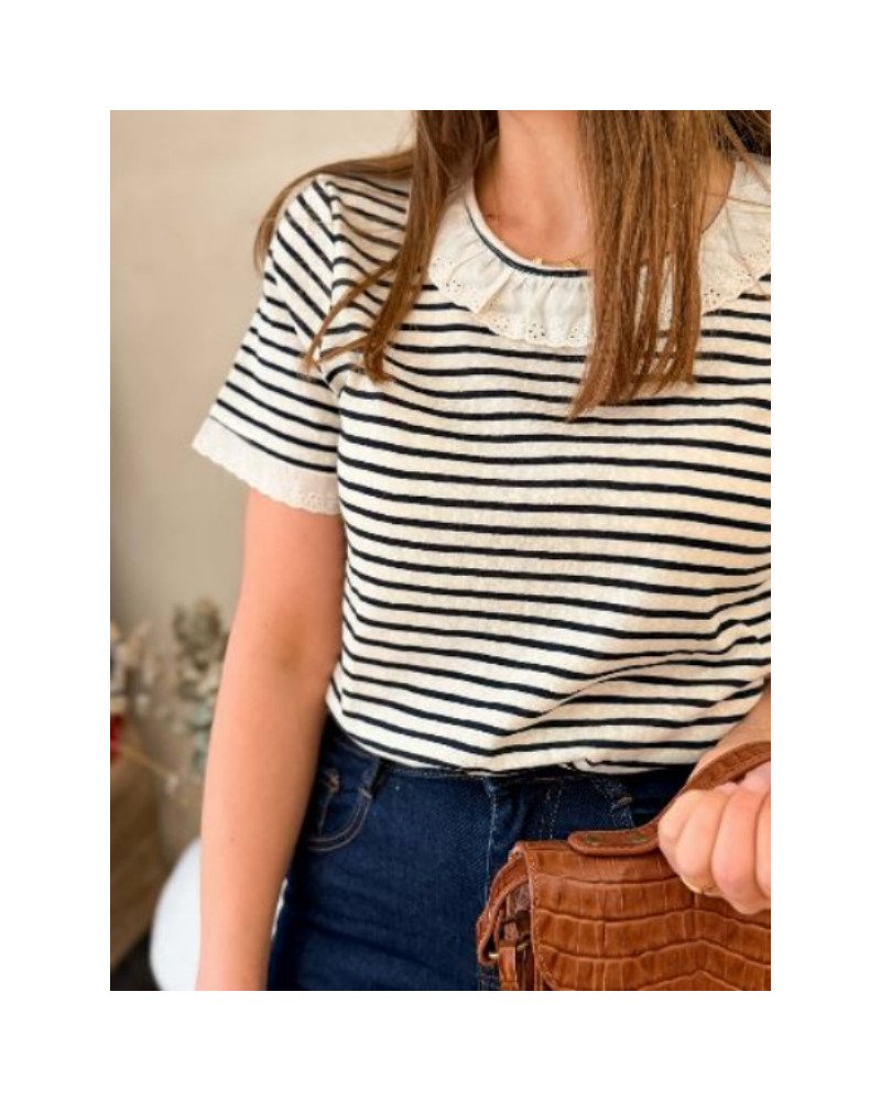 Top marinière - Bleu