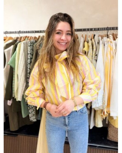 Blouse Joy - Jaune et rose