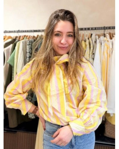 Blouse Joy - Jaune et rose