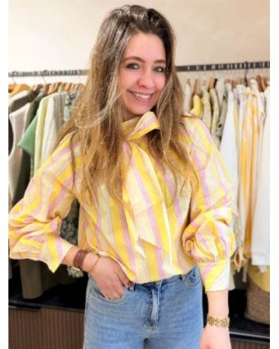 Blouse Joy - Jaune et rose