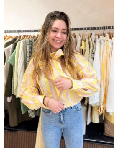 Blouse Joy - Jaune et rose