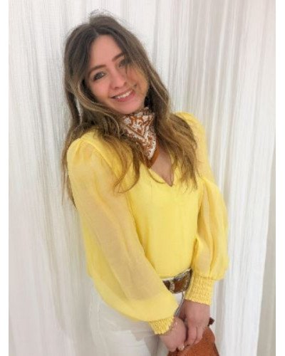 Blouse jaune pastel