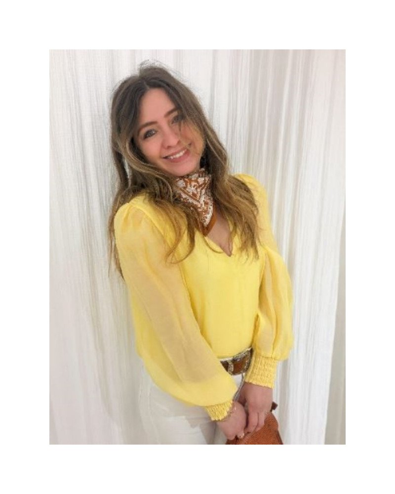 Blouse jaune pastel