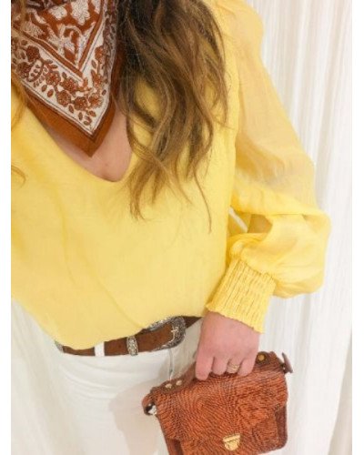 Blouse jaune pastel