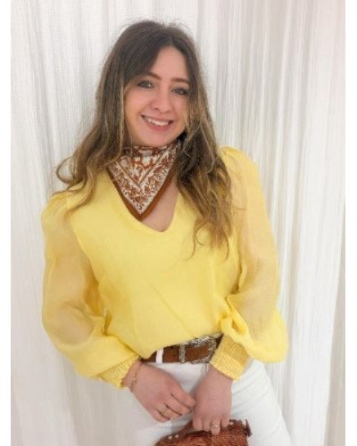 Blouse jaune pastel