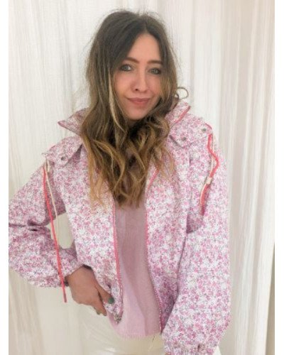 Veste imper fleurie