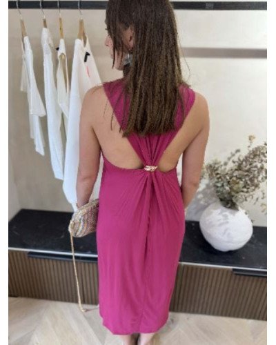 Robe T-shirt fuschia