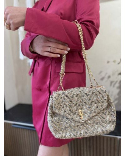 Robe blazer satinée - Fushia