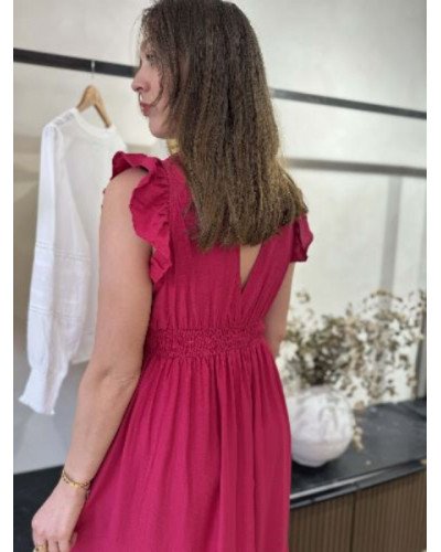 Robe longue rose framboise - Viscose