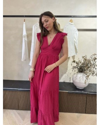 Robe longue rose framboise - Viscose