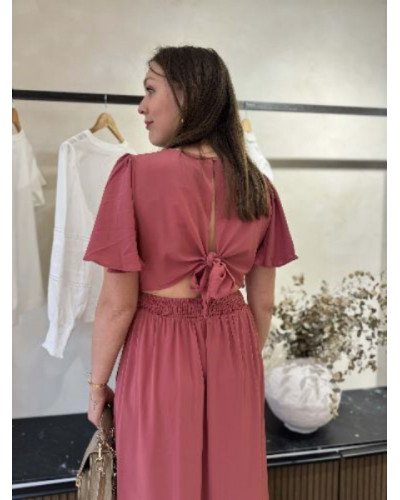Robe longue vieux rose