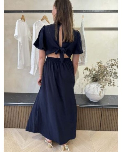 Robe longue bleu marine 