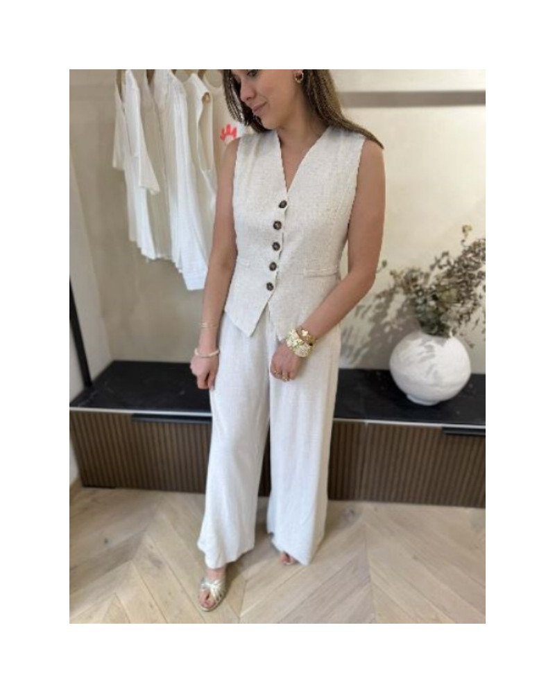 Ensemble lin beige
