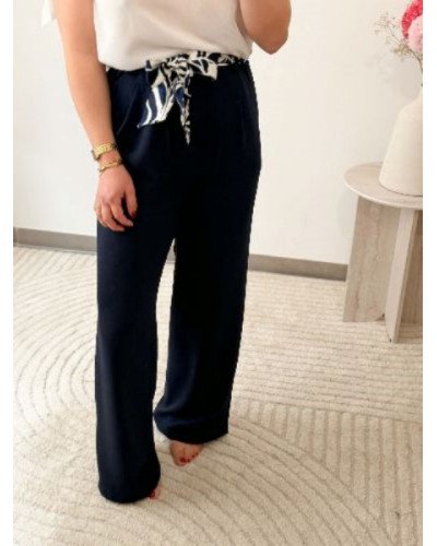 Pantalon fluide - Bleu marine