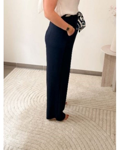 Pantalon fluide - Bleu marine