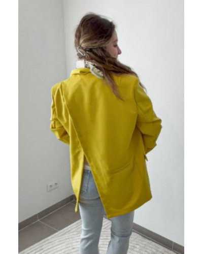 Blazer Justine - Face dos - Vert moutarde