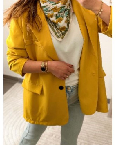 Blazer Justine - Face dos - Vert moutarde