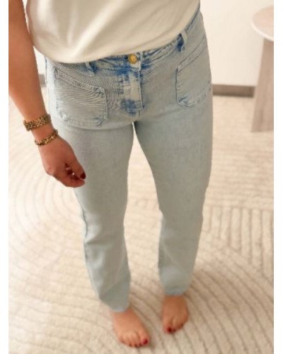 Jean flare - Bleu ciel délavé