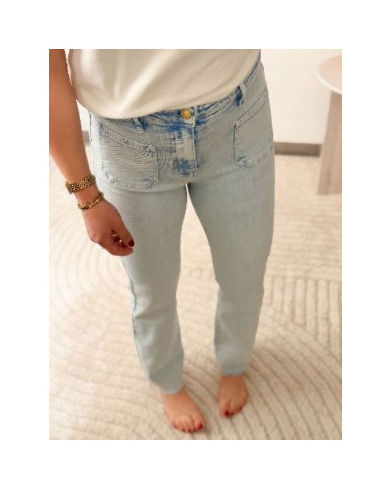 Jean flare - Bleu ciel délavé