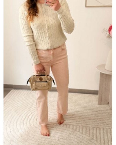 Pull gilet noeud bordeau 