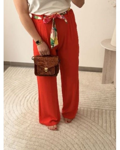 Pantalon fluide - Corail