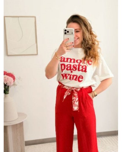 Pantalon fluide - Rouge