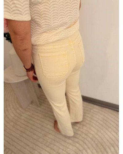 Jean flare - Jaune pastel