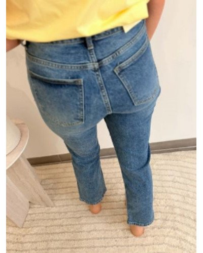 Jean denim à double boutons