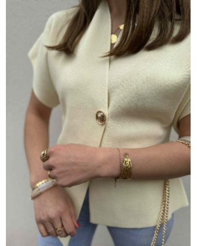 Top croisé jaune beurre