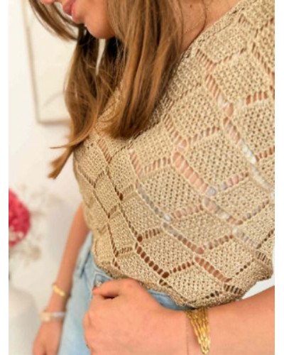 Haut crochet doré