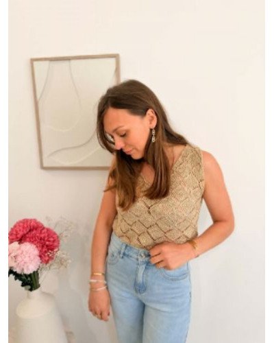Haut crochet doré