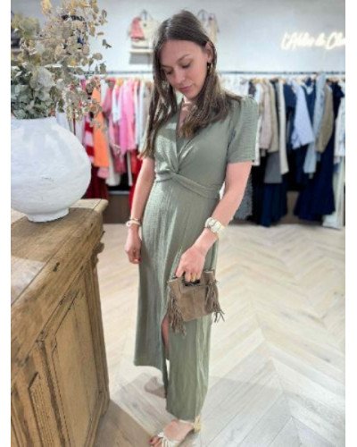 Robe longue kaki