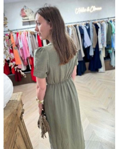 Robe longue kaki