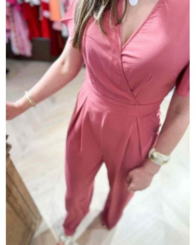 Combinaison fluide vieux rose