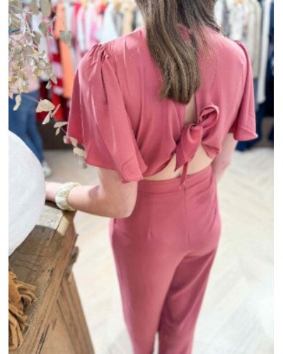 Combinaison fluide vieux rose