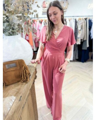 Combinaison fluide vieux rose