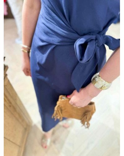 Robe T-shirt bleu marine