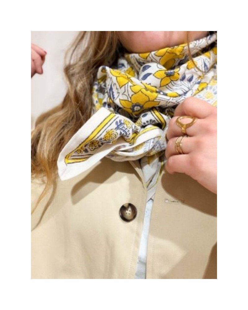 Foulard Agra Bouton d'or 100 cm
